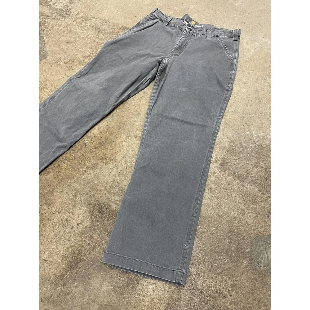 Carhartt Pants‎ Mens 36x30 Gray Rugged Flex Relaxed Fit Carpenter Work 102291